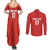 Custom Switzerland Ice Hockey Couples Matching Summer Maxi Dress and Long Sleeve Button Shirt La Nati Go Champions