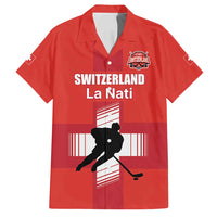 Custom Switzerland Ice Hockey Family Matching Long Sleeve Bodycon Dress and Hawaiian Shirt La Nati Go Champions
