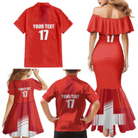 Custom Switzerland Ice Hockey Family Matching Mermaid Dress and Hawaiian Shirt La Nati Go Champions