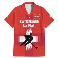 Custom Switzerland Ice Hockey Family Matching Mermaid Dress and Hawaiian Shirt La Nati Go Champions