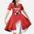 Custom Switzerland Ice Hockey Family Matching Off The Shoulder Long Sleeve Dress and Hawaiian Shirt La Nati Go Champions