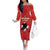 Custom Switzerland Ice Hockey Family Matching Off The Shoulder Long Sleeve Dress and Hawaiian Shirt La Nati Go Champions