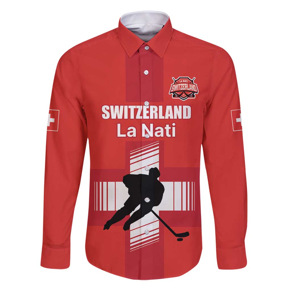 Custom Switzerland Ice Hockey Family Matching Puletasi and Hawaiian Shirt La Nati Go Champions