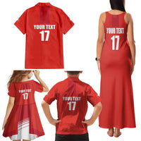 Custom Switzerland Ice Hockey Family Matching Tank Maxi Dress and Hawaiian Shirt La Nati Go Champions