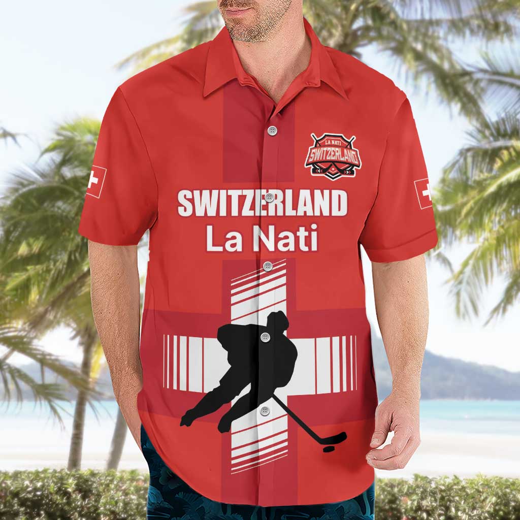 Custom Switzerland Ice Hockey Hawaiian Shirt La Nati Go Champions