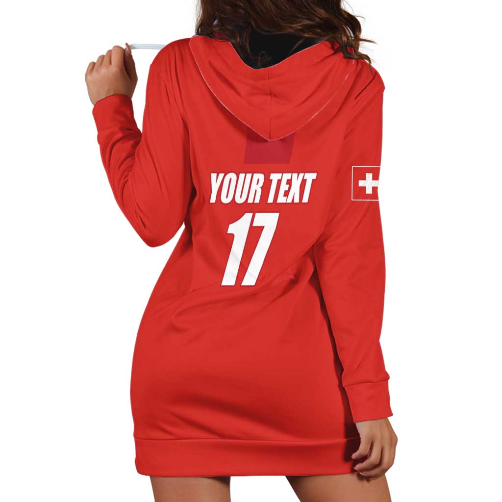 Custom Switzerland Ice Hockey Hoodie Dress La Nati Go Champions