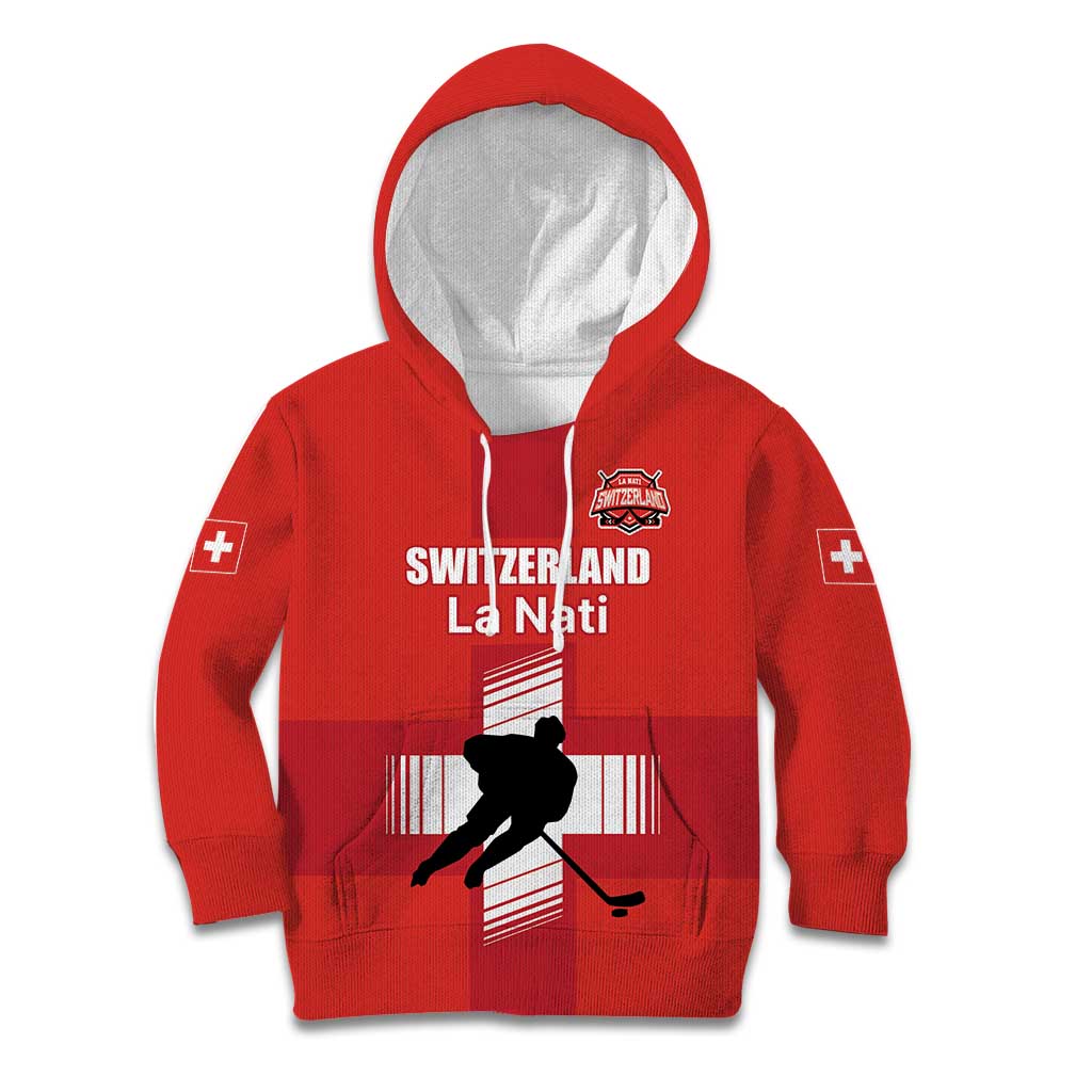 Custom Switzerland Ice Hockey Kid Hoodie La Nati Go Champions