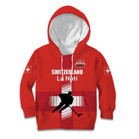 Custom Switzerland Ice Hockey Kid Hoodie La Nati Go Champions