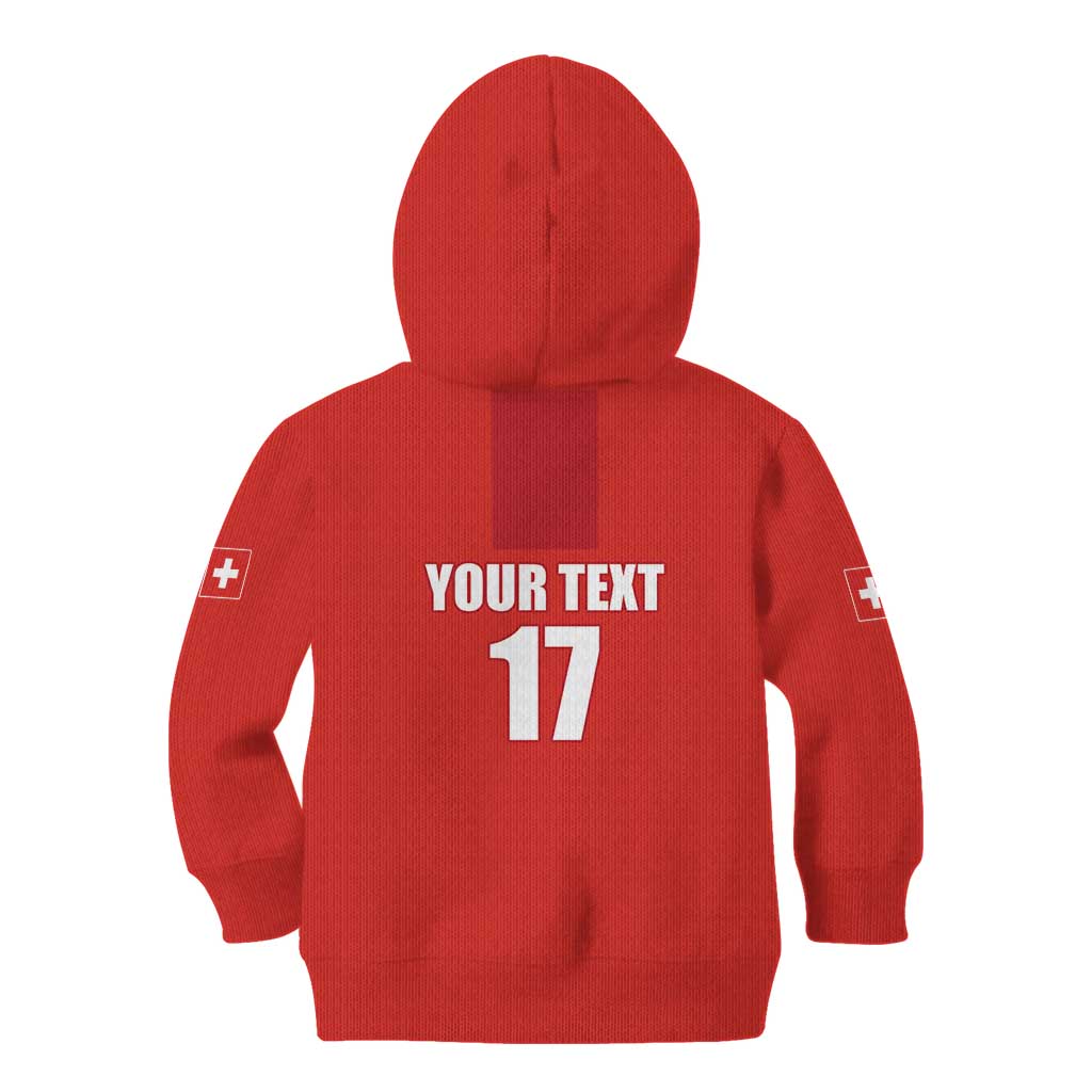 Custom Switzerland Ice Hockey Kid Hoodie La Nati Go Champions