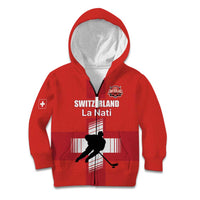 Custom Switzerland Ice Hockey Kid Hoodie La Nati Go Champions
