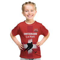 Custom Switzerland Ice Hockey Kid T Shirt La Nati Go Champions