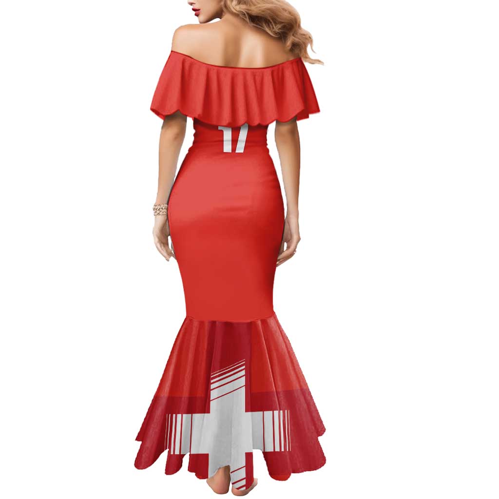 Custom Switzerland Ice Hockey Mermaid Dress La Nati Go Champions