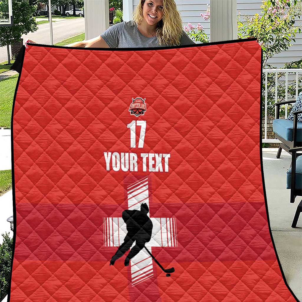 Custom Switzerland Ice Hockey Quilt La Nati Go Champions
