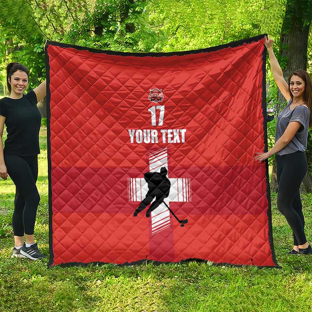 Custom Switzerland Ice Hockey Quilt La Nati Go Champions
