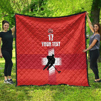 Custom Switzerland Ice Hockey Quilt La Nati Go Champions