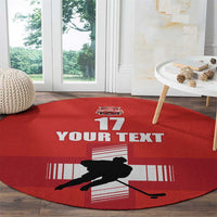 Custom Switzerland Ice Hockey Round Carpet La Nati Go Champions