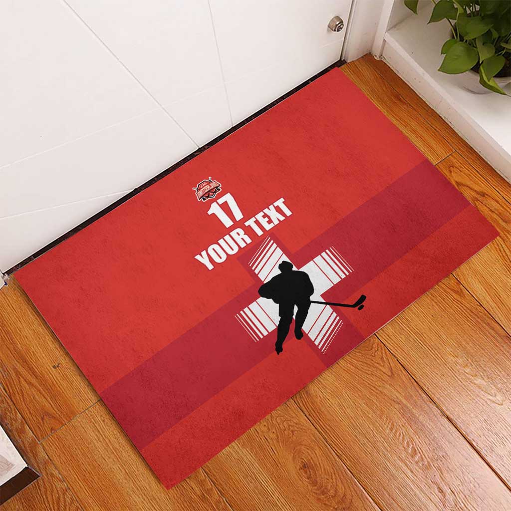 Custom Switzerland Ice Hockey Rubber Doormat La Nati Go Champions