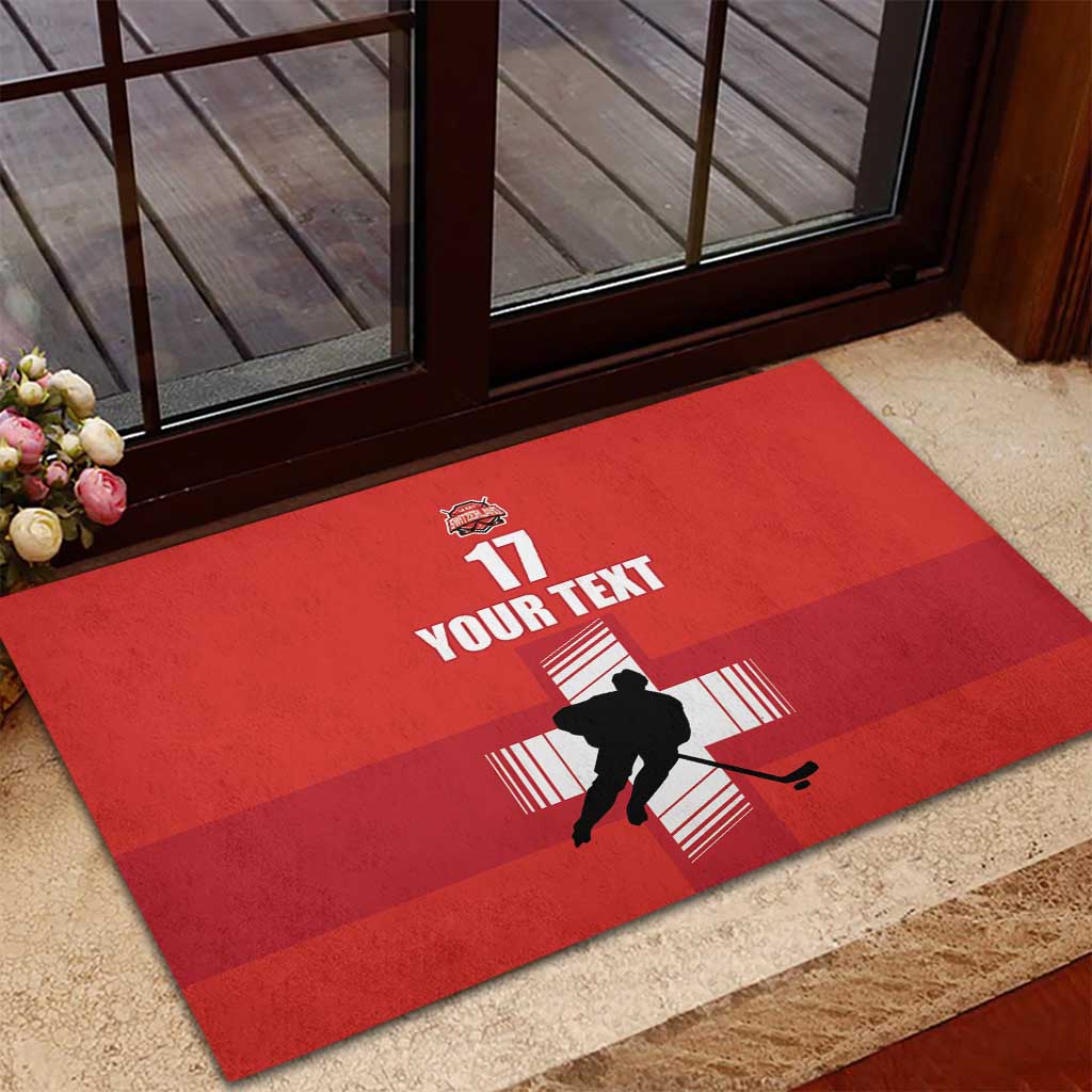 Custom Switzerland Ice Hockey Rubber Doormat La Nati Go Champions