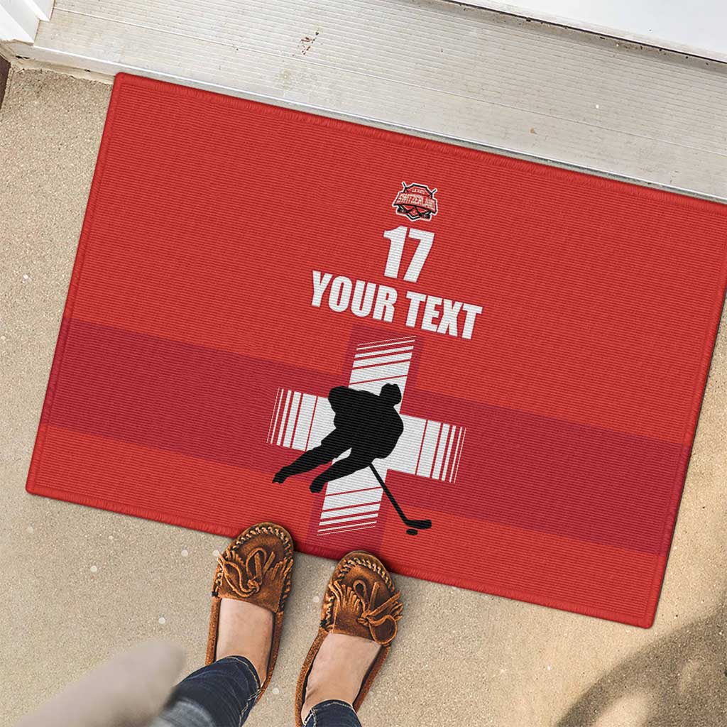 Custom Switzerland Ice Hockey Rubber Doormat La Nati Go Champions