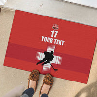 Custom Switzerland Ice Hockey Rubber Doormat La Nati Go Champions