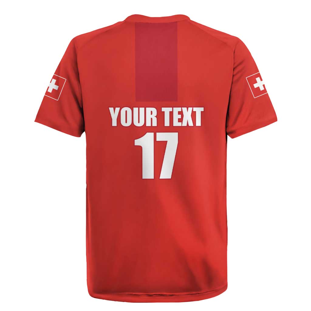 Custom Switzerland Ice Hockey Rugby Jersey La Nati Go Champions