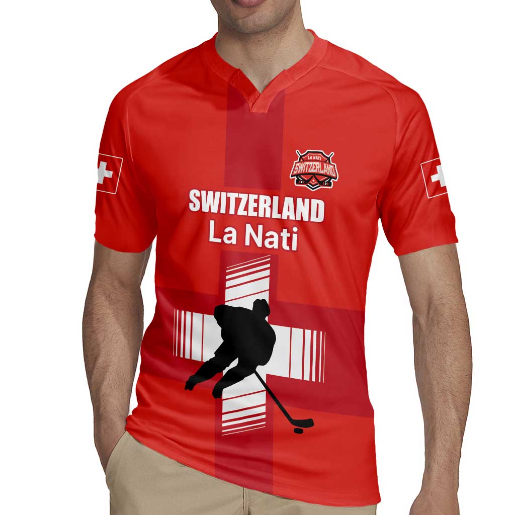 Custom Switzerland Ice Hockey Rugby Jersey La Nati Go Champions