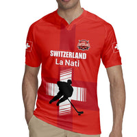 Custom Switzerland Ice Hockey Rugby Jersey La Nati Go Champions