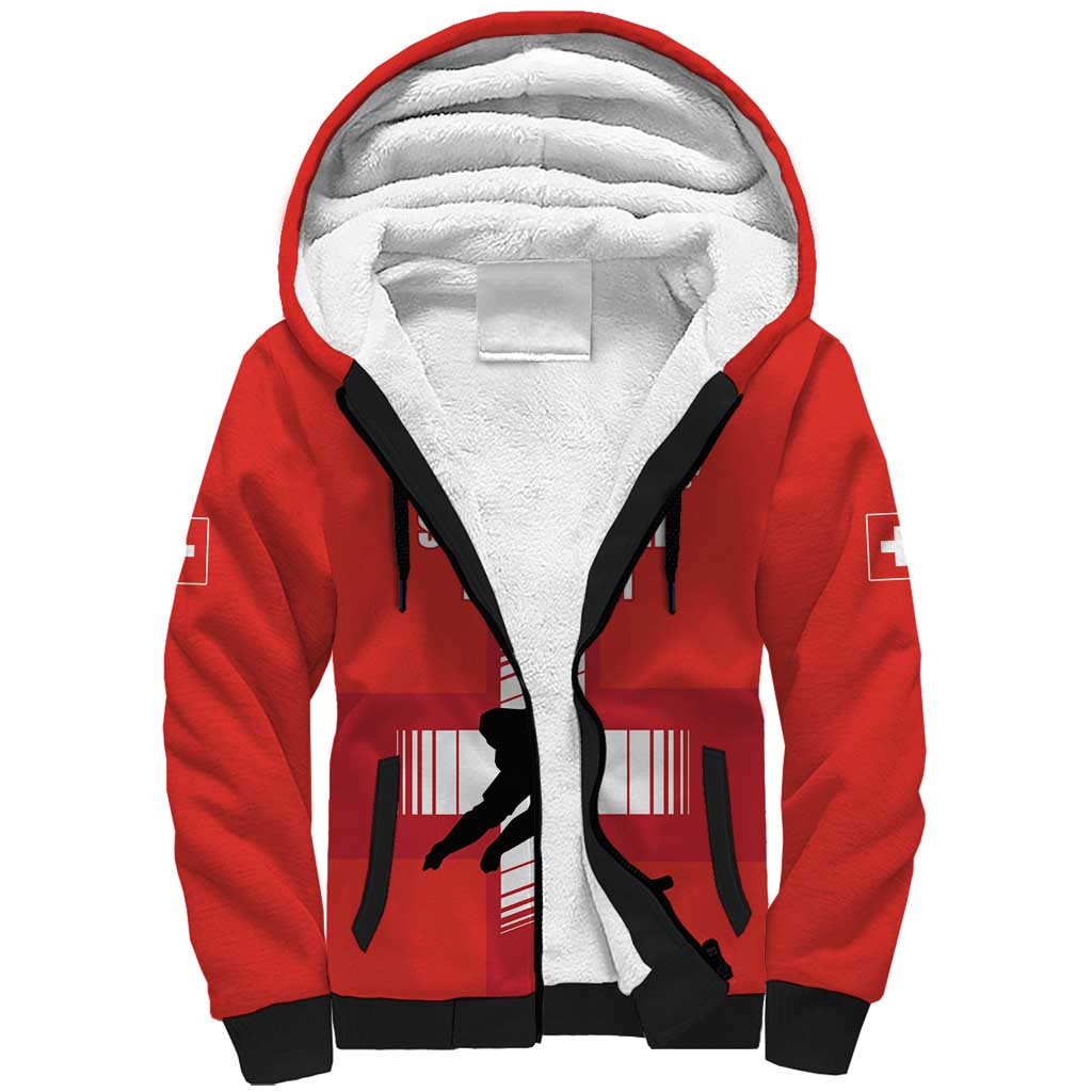 Custom Switzerland Ice Hockey Sherpa Hoodie La Nati Go Champions