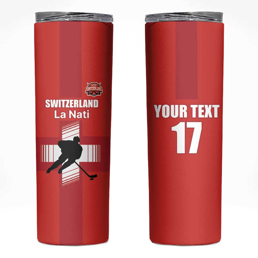 Custom Switzerland Ice Hockey Skinny Tumbler La Nati Go Champions
