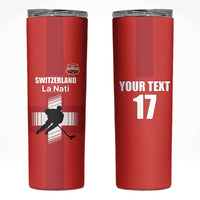 Custom Switzerland Ice Hockey Skinny Tumbler La Nati Go Champions