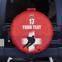 Custom Switzerland Ice Hockey Spare Tire Cover La Nati Go Champions