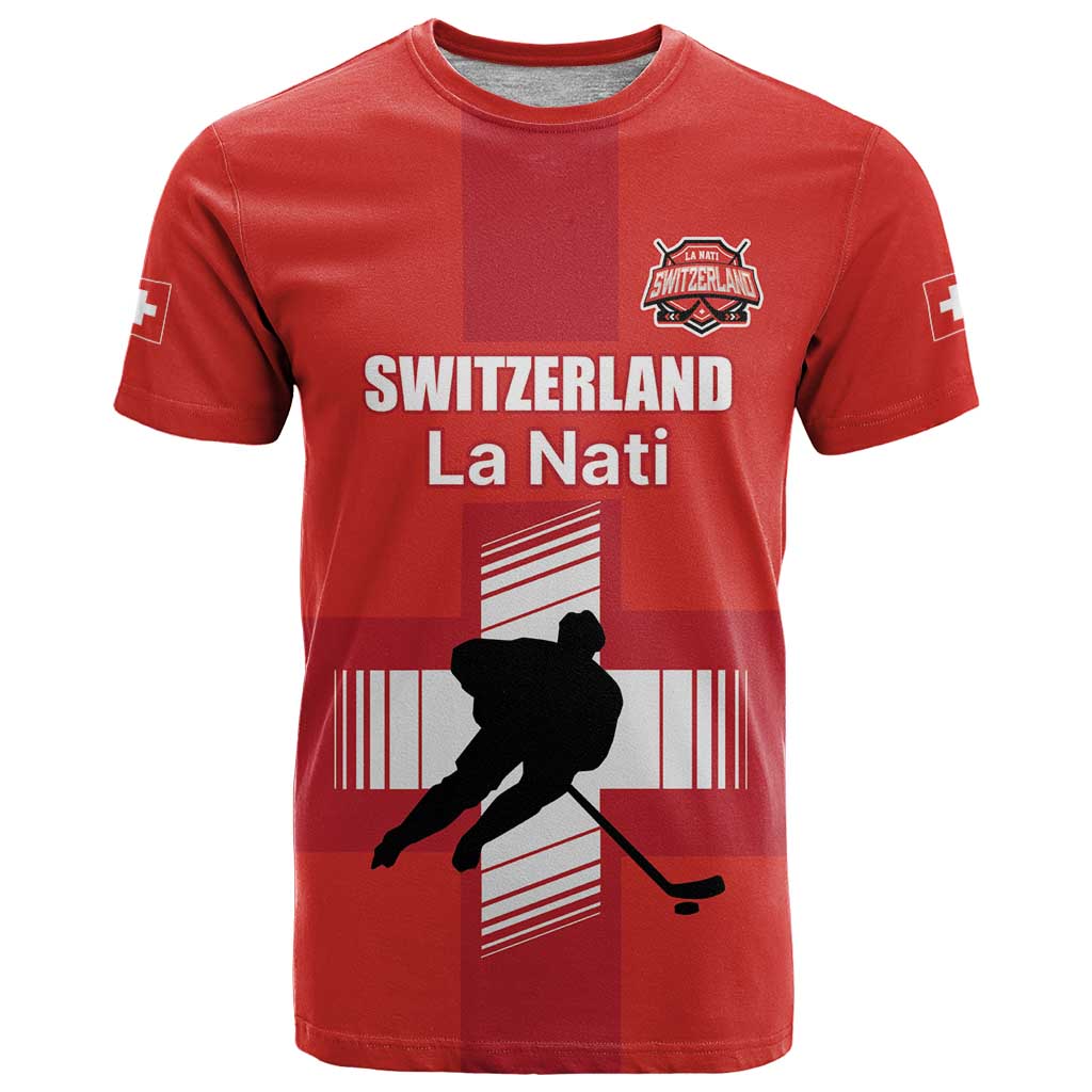 Custom Switzerland Ice Hockey T Shirt La Nati Go Champions