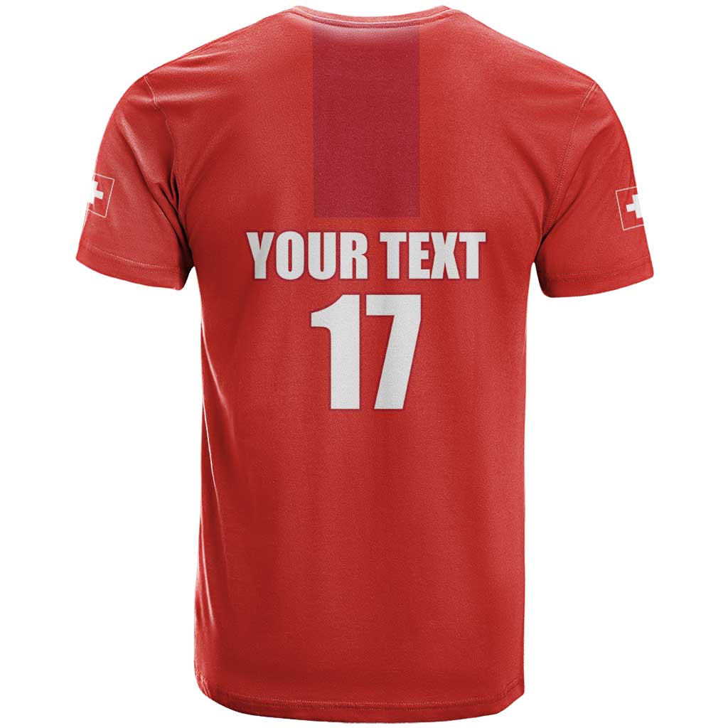 Custom Switzerland Ice Hockey T Shirt La Nati Go Champions