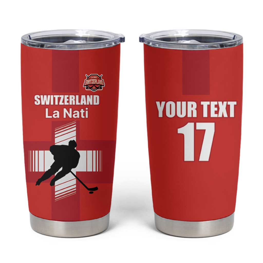 Custom Switzerland Ice Hockey Tumbler Cup La Nati Go Champions