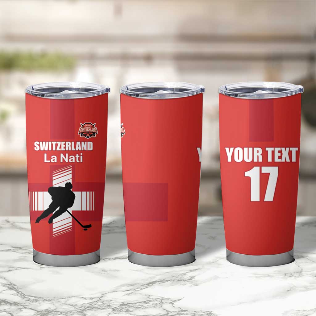 Custom Switzerland Ice Hockey Tumbler Cup La Nati Go Champions