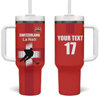 Custom Switzerland Ice Hockey Tumbler With Handle La Nati Go Champions