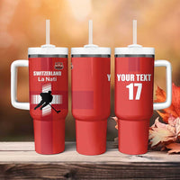 Custom Switzerland Ice Hockey Tumbler With Handle La Nati Go Champions