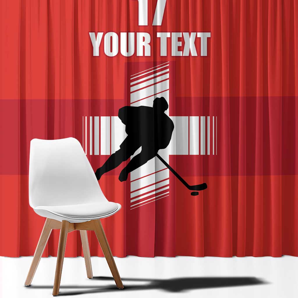 Custom Switzerland Ice Hockey Window Curtain La Nati Go Champions