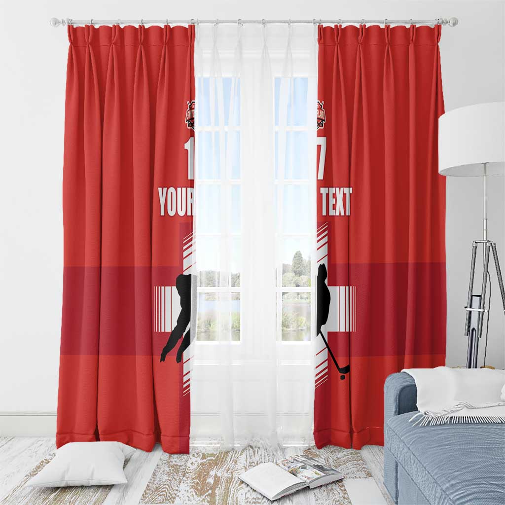 Custom Switzerland Ice Hockey Window Curtain La Nati Go Champions