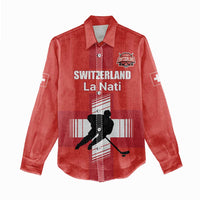 Custom Switzerland Ice Hockey Women Casual Shirt La Nati Go Champions