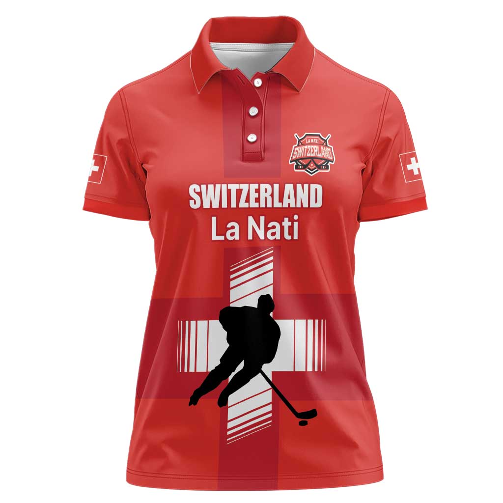 Custom Switzerland Ice Hockey Women Polo Shirt La Nati Go Champions