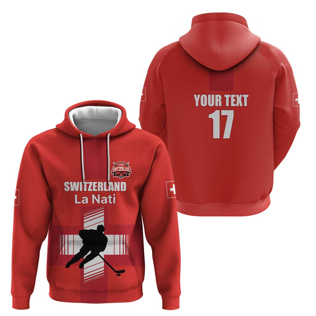Custom Switzerland Ice Hockey Zip Hoodie La Nati Go Champions