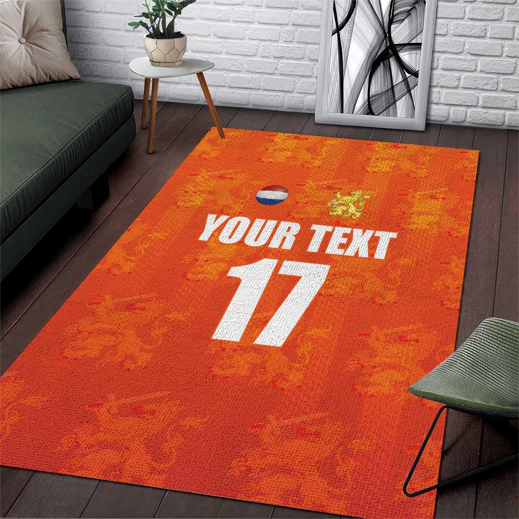 Custom Netherlands Football Area Rug Oranje Go Champions