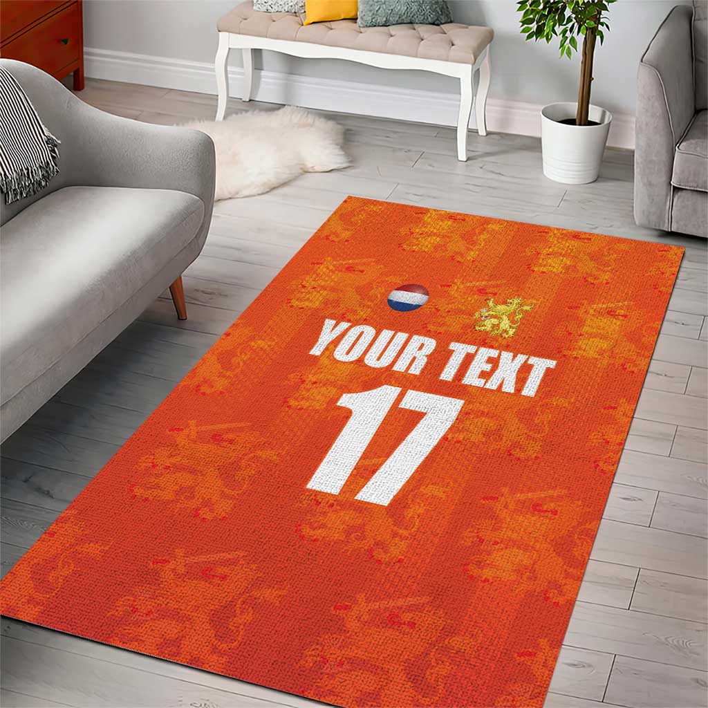 Custom Netherlands Football Area Rug Oranje Go Champions