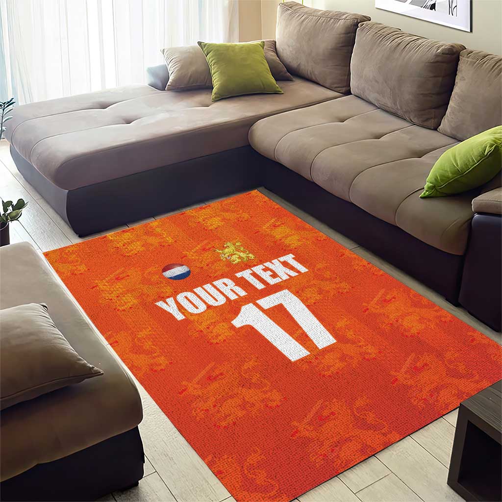 Custom Netherlands Football Area Rug Oranje Go Champions