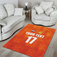 Custom Netherlands Football Area Rug Oranje Go Champions
