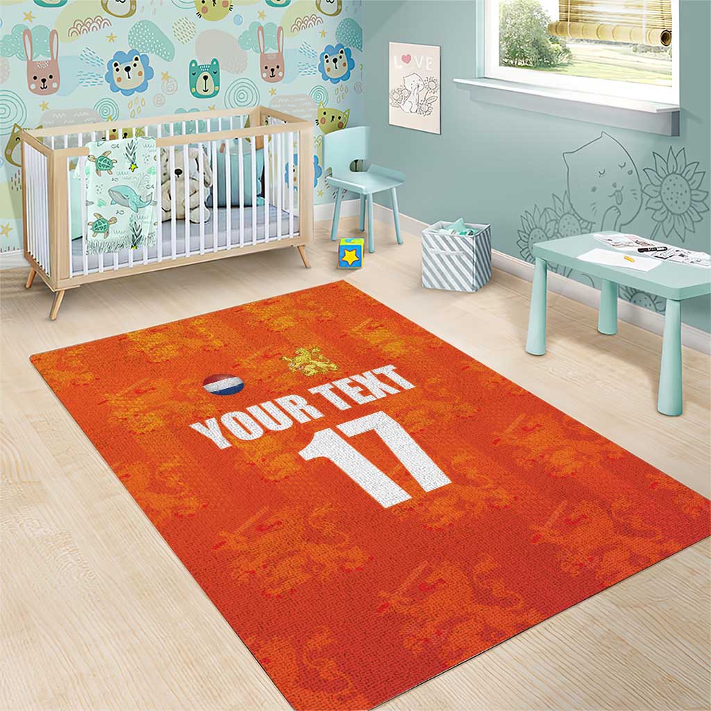 Custom Netherlands Football Area Rug Oranje Go Champions