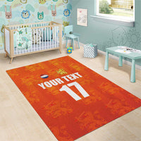 Custom Netherlands Football Area Rug Oranje Go Champions
