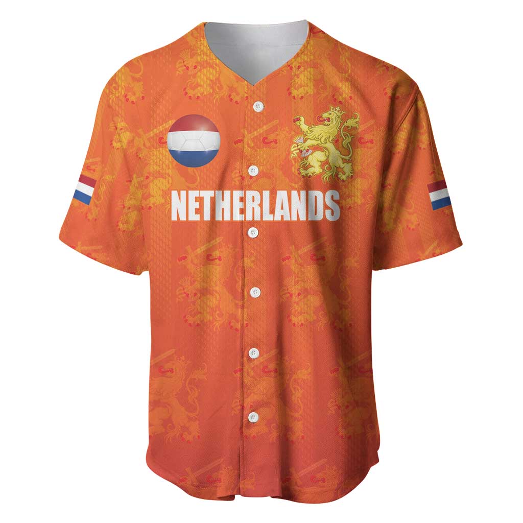 Custom Netherlands Football Baseball Jersey Oranje Go Champions