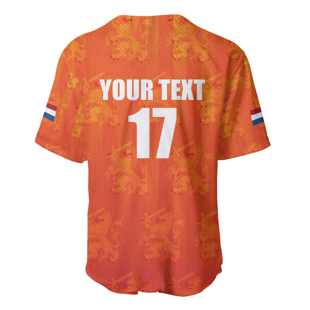 Custom Netherlands Football Baseball Jersey Oranje Go Champions